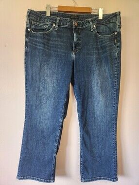 ​Silver Jeans Co. Suki Mid Rise Capri Denim Jeans Plus Size 20 EUC
